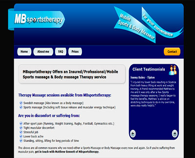  MBsportstherapy Website